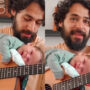 Adorable Video: Father sings a lullaby to his son as he sleeps on the guitar