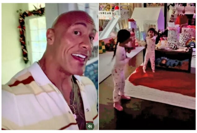 Dwayne Johnson gives guinea pigs to his daughters for Christmas