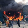 Massive fire breaks out in a Moscow suburb shopping centre