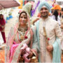 Guneet Monga and Sunny Kapoor smiles at wedding ceremony