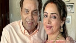 Hema Malini feeds Dharmendra cake, pose with him on his birthday