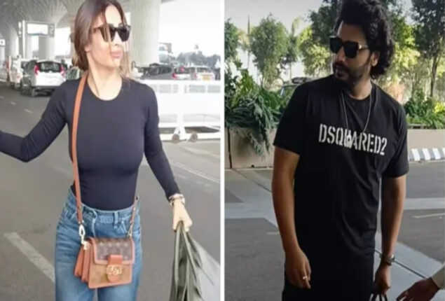 Malaika Arora, Arjun Kapoor twin in black as they go for New Year