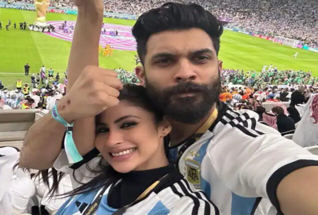 Mouni Roy attends FIFA World Cup match with Suraj Nambiar