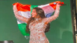Nora Fatehi says Jai Hind on stage during FIFA 2022 fan fest