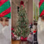 Preity Zinta dresses up as Santa Claus, decorates Christmas tree