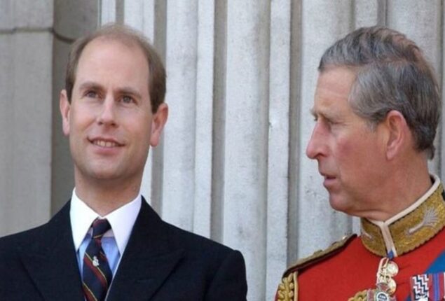 Prince Edward caught throwing tantrum around King Charles III