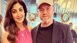 Shilpa Shetty is all smiles as she poses with Wayne Rooney