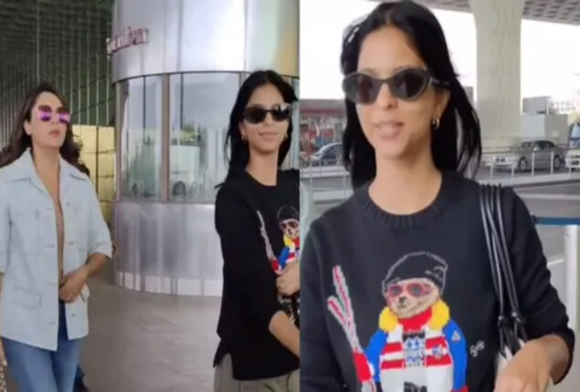 Suhana Khan greets paparazzi with warm smile