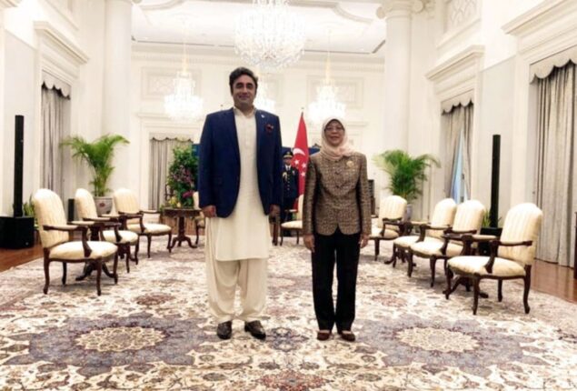 FM Bilawal, President of Singapore Halimah discuss bilateral ties