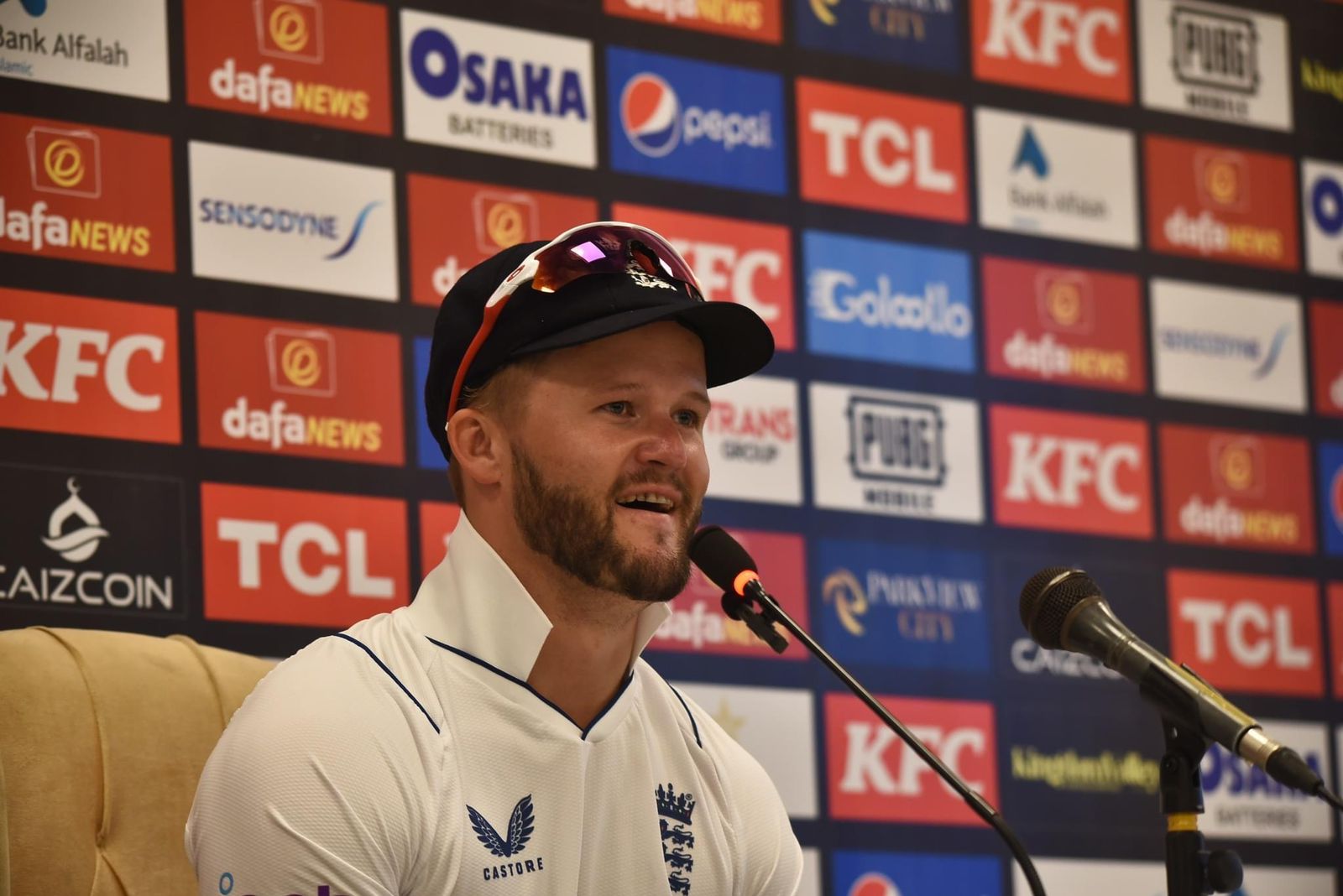 Ben Duckett held a press conference at the end of the first day.