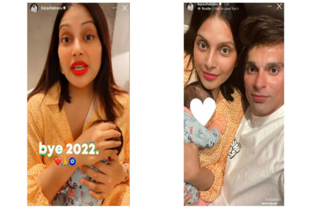 Bipasha Basu shares video of daughter Devi stepping in new year