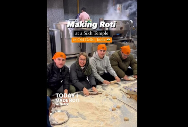 Foreigners help cook food