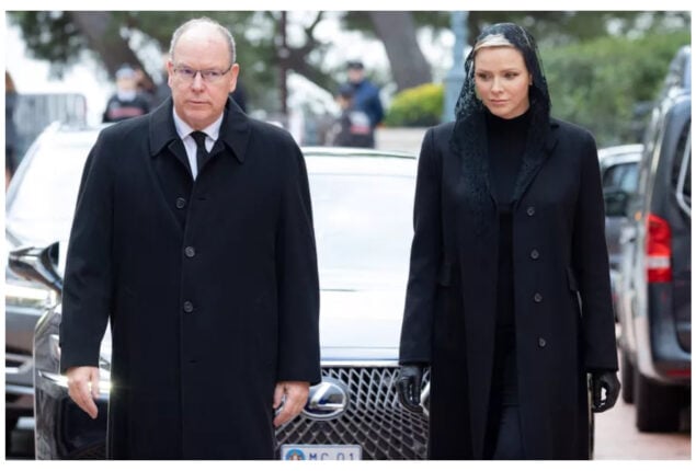 Prince Albert and Princess Charlene of Monaco are mourning