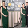Pregnant Hilary Swank looks great at Golden Globes 2023