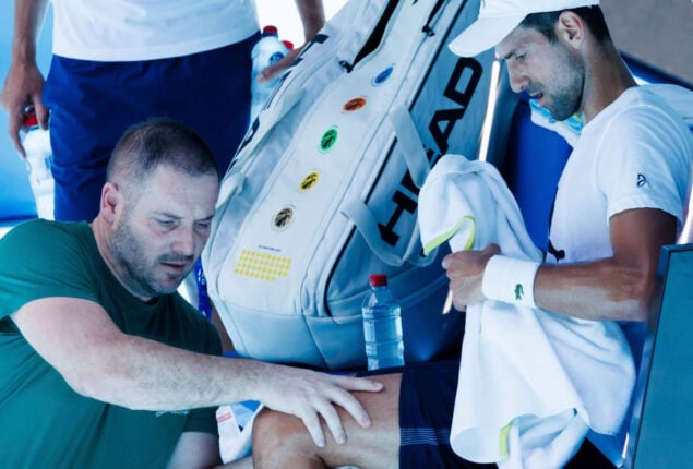 Novak Djokovic suffers injury scare ahead of Australian Open