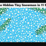 Picture Puzzles: Spot a tiny snowman hidden in the snowflakes