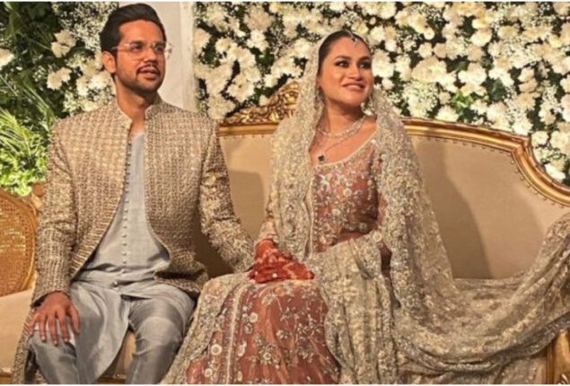Ali Gul Pir and Azeemah Nakhoda both shine in their barat dresses