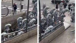 Dinosaur Invasion! Dozens of ‘Velociraptors’ walk out of subway