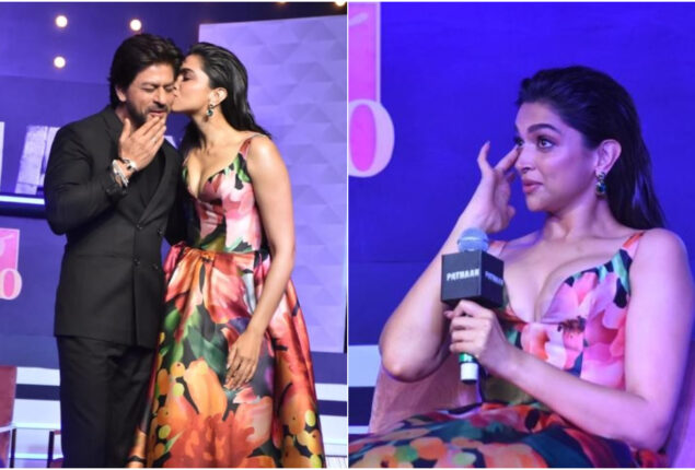 Deepika Padukone kissed Shah Rukh Khan in front of the media