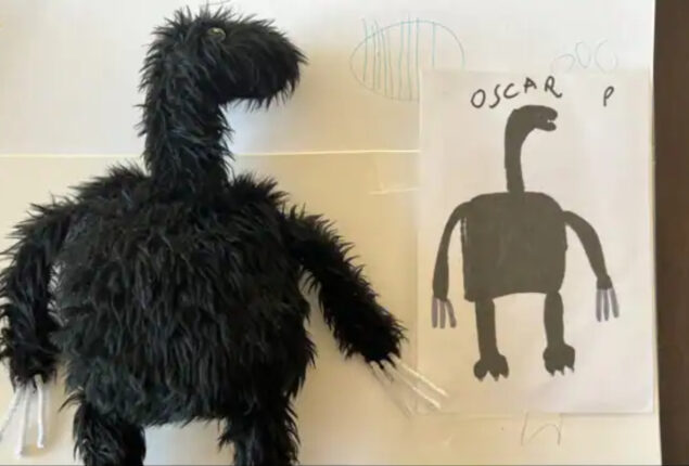 Teacher converts kids’ monster drawings into toys, goes viral