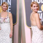 Pregnant Claire Danes shows her baby belly at Golden Globe 2023