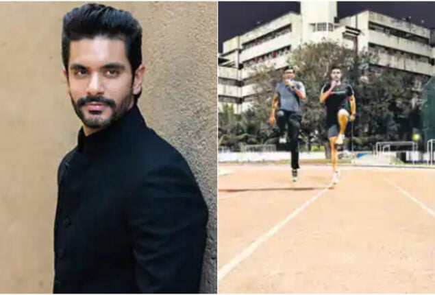 Angad Bedi is getting ready for a 400-meter sprinting race