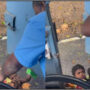 In a popular video from Kerala, a bus driver presents snacks to children on the streets 