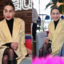 Emilia Clarke looks gorgeous in a cream-colored coordinated outfit