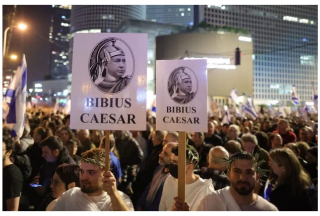 Israelis stage giant protest against Netanyahu court reform