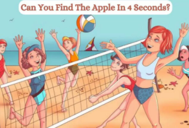 Brain Teaser: Find the hidden apple on the beach