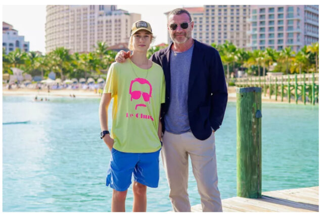 Liev Schreiber enjoys a father-and-son trip in Nassau