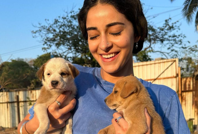 Photos: Ananya Panday’s fans are in awe as she poses with puppies