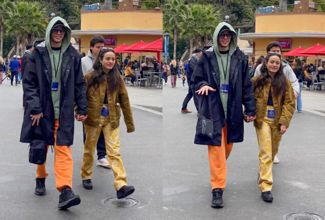 Pete Davidson & Chase Sui Wonders hold hands at Universal Studios