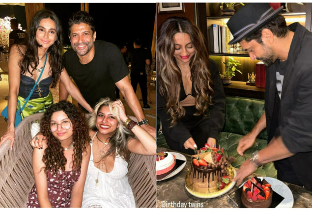 Watch: Farhan Akhtar celebrated birthday with Karisma Kapoor, Amrita Arora, Anusha Dandekar