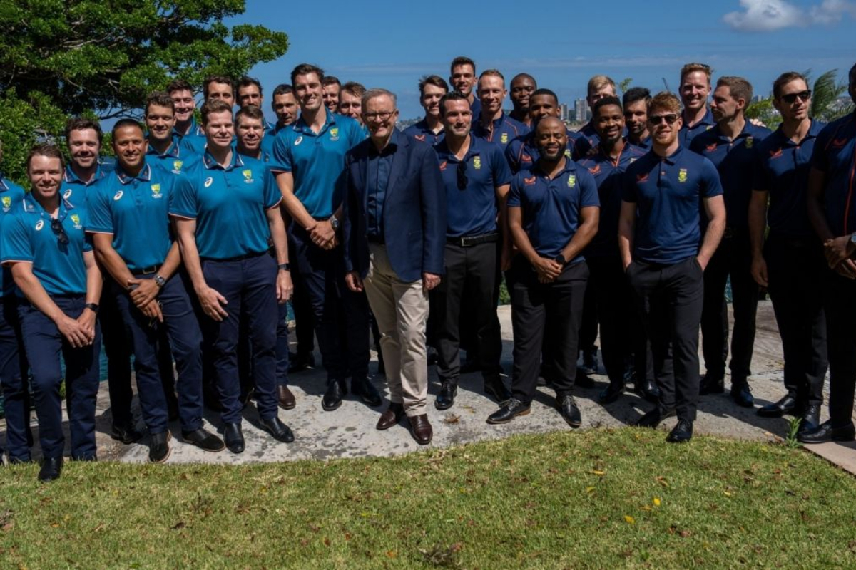 PM Australia Anthony Albanese hosted South African and Australian cricket teams