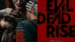The “Evil Dead Rise” poster shows a mother’s love in a terrifying way