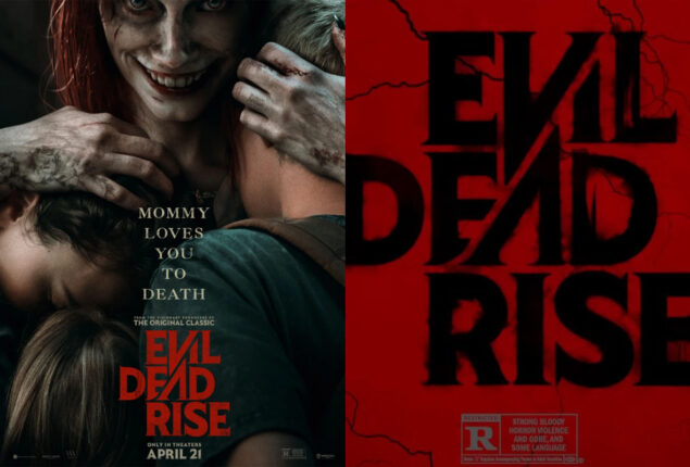 The “Evil Dead Rise” poster shows a mother’s love in a terrifying way