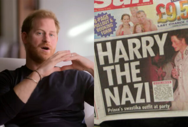 Prince Harry says William and Kate told him to dress up as Nazi leader
