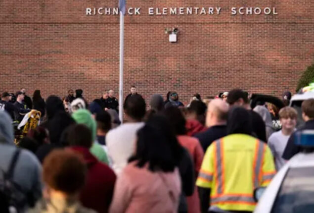 Boy aged six detained after shooting teacher in Virginia