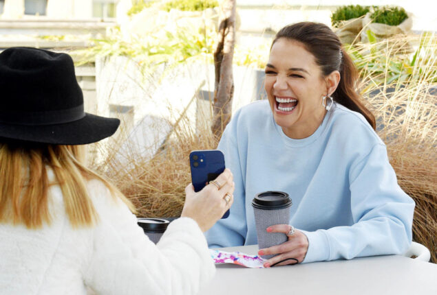 Katie Holmes revealed the face mask she uses during video calls