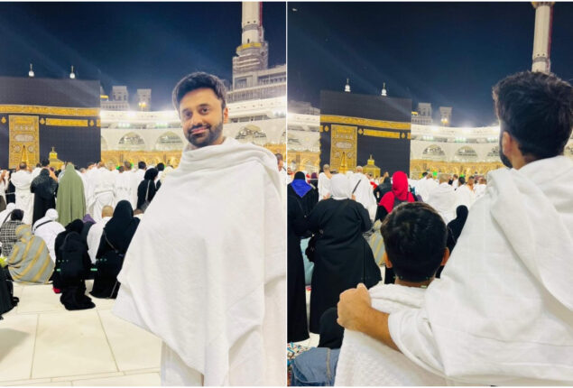 Waseem Badami and Son in new Umrah Pictures