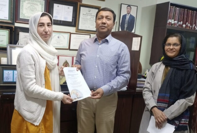 Pakistani female Ph.D. student wins international award of Commonwealth