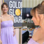Kaley Cuoco flaunts her brunette hair transformation at the Golden Globes 2023