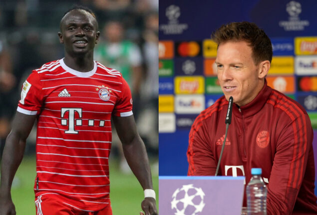 Champions League: Sadio Mane will ‘come back a bit earlier’, says Nagelsmann