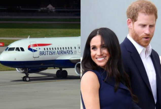 Prince Harry first-class flight