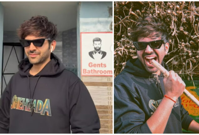 Kartik Aaryan poses at roadside dhaba, fans react as ‘Aese kon pose deta hai’
