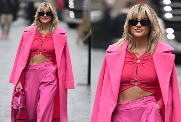 Ashley Roberts displays her stunning figure in crop top