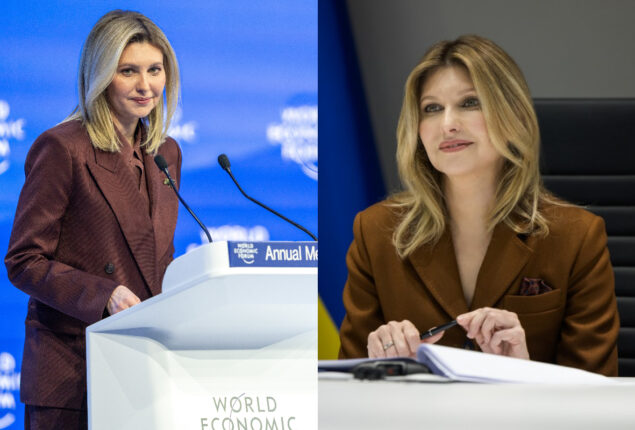 Ukraine’s first lady Olena addressed the World Economic Forum to build support 