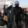 Greta Thunberg detained by police at a protest outside a western German village