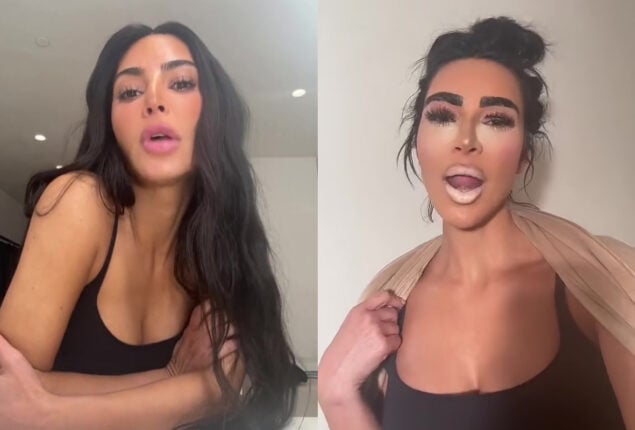 Kim Kardashian performs a hilarious “British Chav”